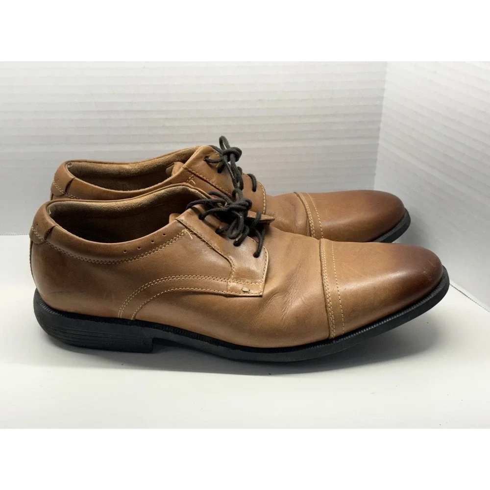 Nunn‎ Bush Comfort Gel Oxford Shoes Lace Up Brown Leather Dress Men's SIZE 12M